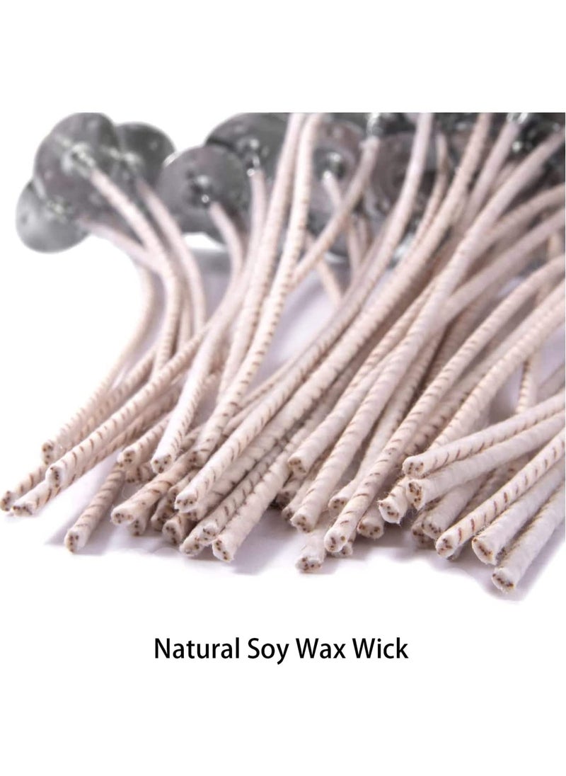 GNAFOTU Candle Wicks, ECO Wicks for Soy Candles, 15 cm Pre-Waxed Candle Wick, for Soy Beeswax Candle Making, Candle DIY 100pcs  - Image 2