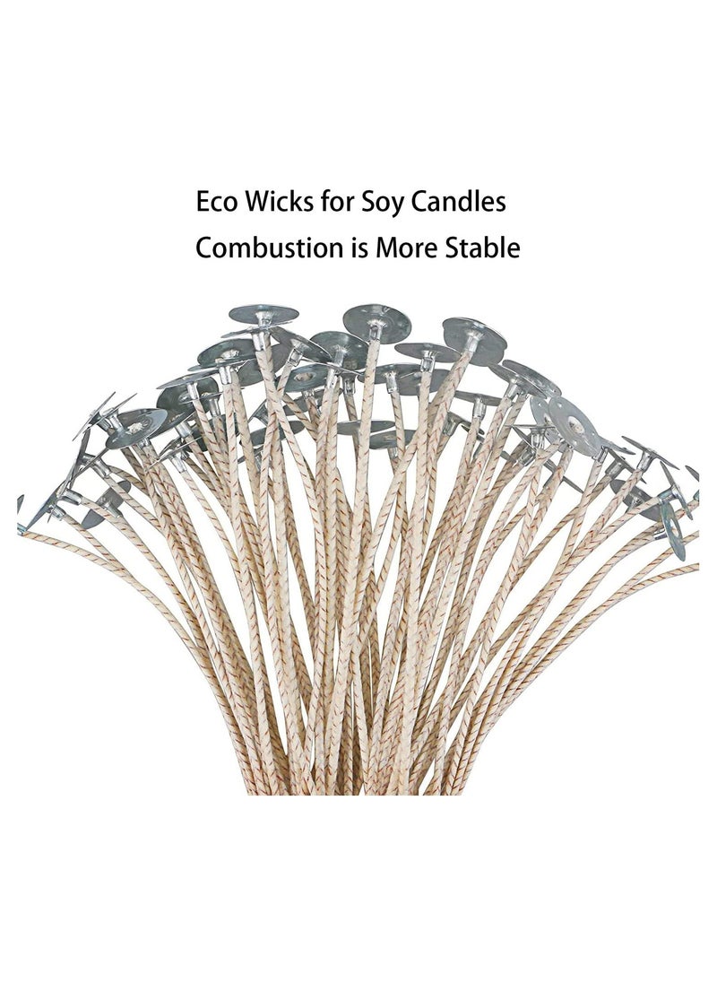 GNAFOTU Candle Wicks, ECO Wicks for Soy Candles, 15 cm Pre-Waxed Candle Wick, for Soy Beeswax Candle Making, Candle DIY 100pcs  - Image 3