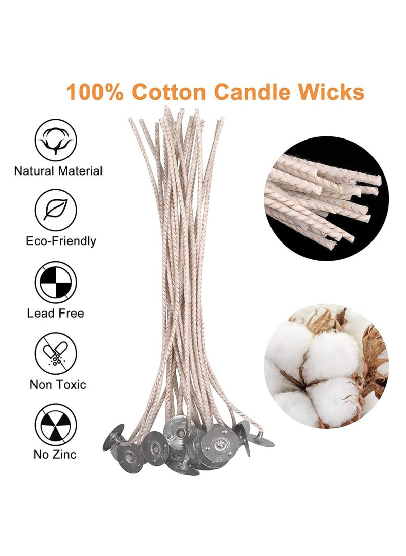GNAFOTU Candle Wicks, ECO Wicks for Soy Candles, 15 cm Pre-Waxed Candle Wick, for Soy Beeswax Candle Making, Candle DIY 100pcs  - Image 4