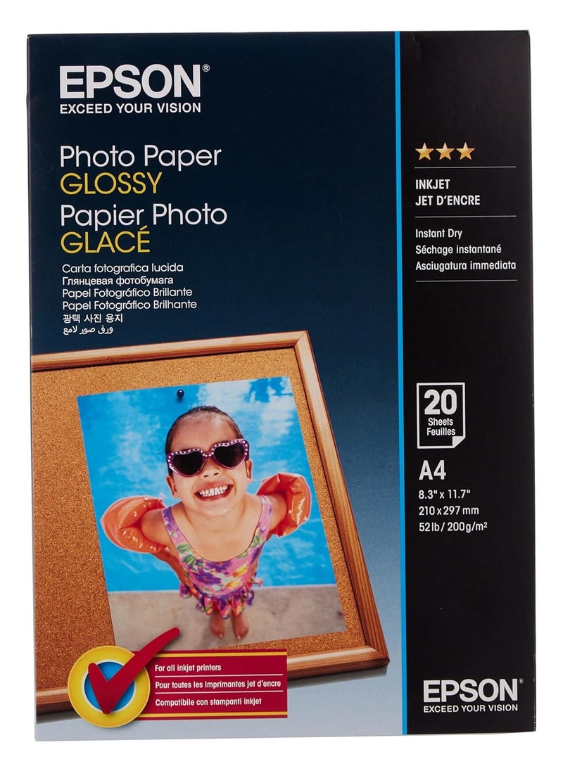 EPSON Epson Photo Paper, A4 20 Sheets 