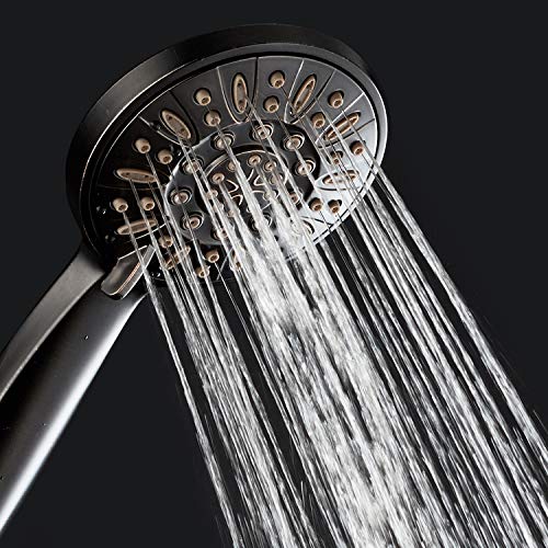 AquaDance High Pressure 6-Setting Hand Held Shower Head with Extra-Long 6 Foot Hose & Bracket – Anti-Clog Nozzles - USA Standard Certified - Top U.S. Brand - OIL RUBBED BRONZE - Image 2