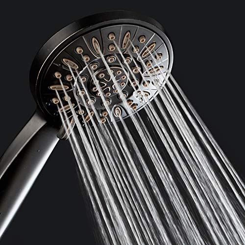 AquaDance High Pressure 6-Setting Hand Held Shower Head with Extra-Long 6 Foot Hose & Bracket – Anti-Clog Nozzles - USA Standard Certified - Top U.S. Brand - OIL RUBBED BRONZE - Image 3