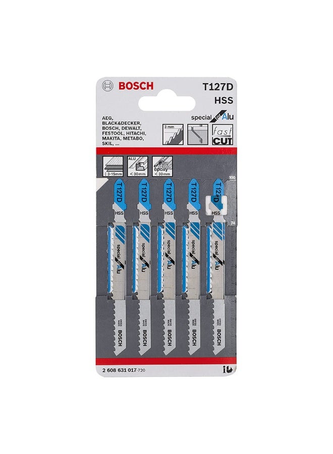 Bosch 2608631017 T-127D Aluminium Jigsaw blade 5Pcs/Pack - Image 3