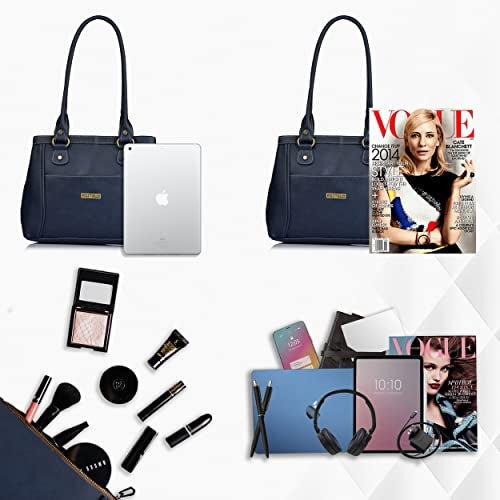 Fostelo Women's Hynes Satchel Tote Handbag for Women | Ladies Purse | Stylish Shoulder Bag | Gift For Women | Blue - Image 4
