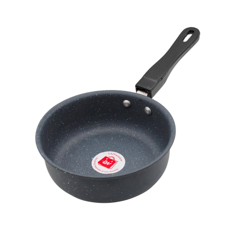 LAZYwindow Nonstick Baby Sauce Pan/Frying Pan 17cm Dia, (Base Colour Grey) Pack of 1 - Image 1