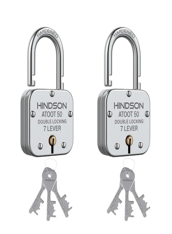Hindson Atoot 50 Durable Rust Resistant Safety Locks for Doors & Shutters - Pack of 2 - Image 1