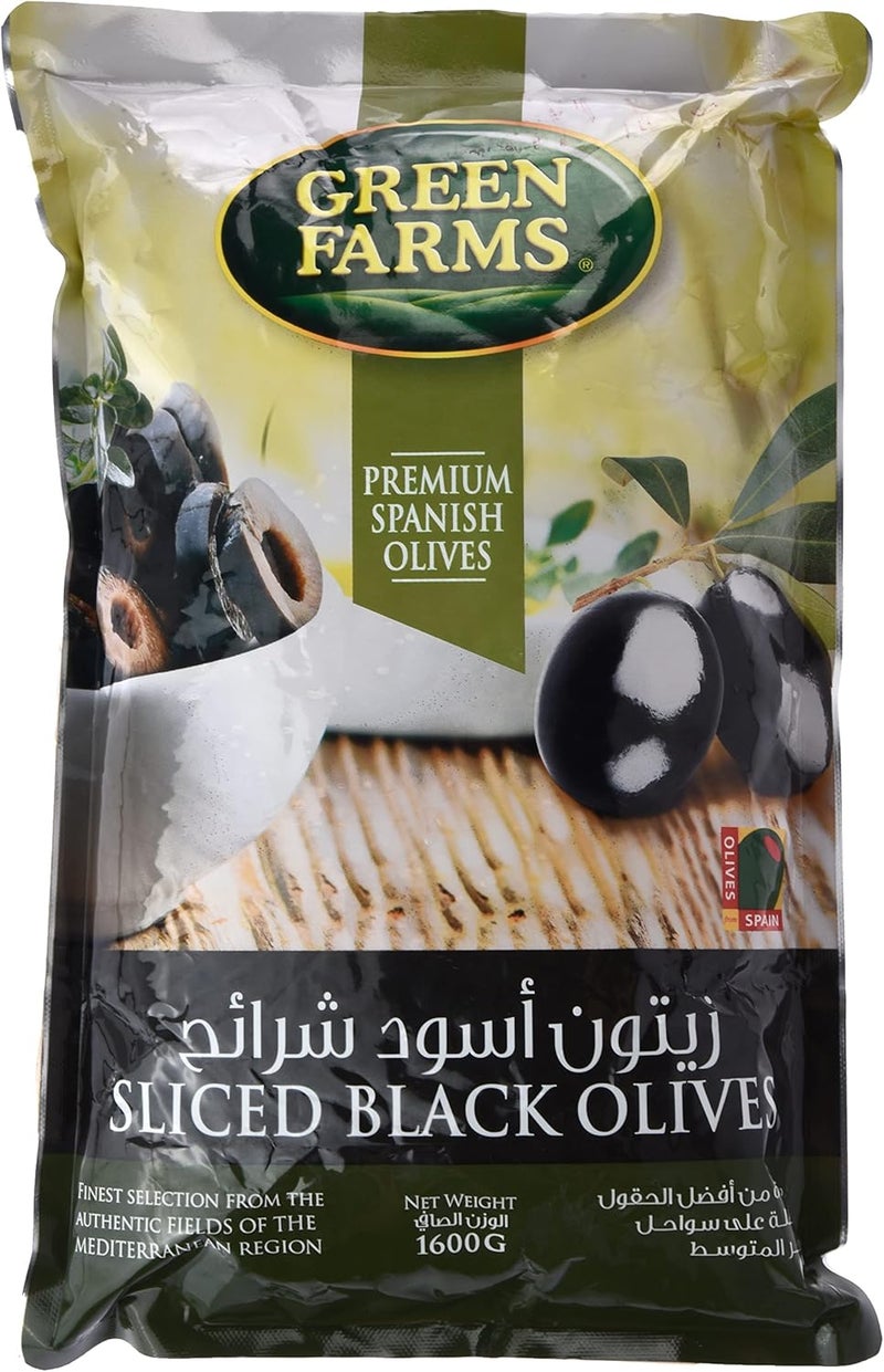 Green Farms عبوة زيتون أسود مقطع من جرين فارمز، 1.6 كجم - Image 1