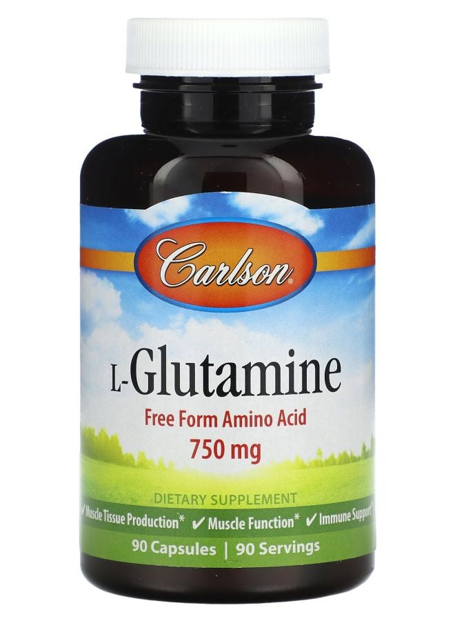Carlson L-Glutamine 750 mg 90 Capsules - Image 1