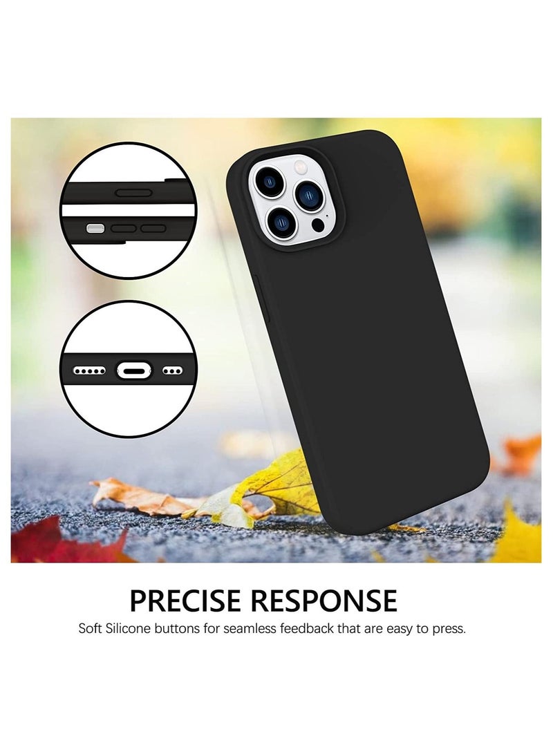 Case for iPhone 14 Pro Max 6.7 Inch Liquid Silicone Soft Gel Rubber Slim Thin Microfiber Lining Cushion Texture Cover Shockproof Protective Phone Case - Image 2