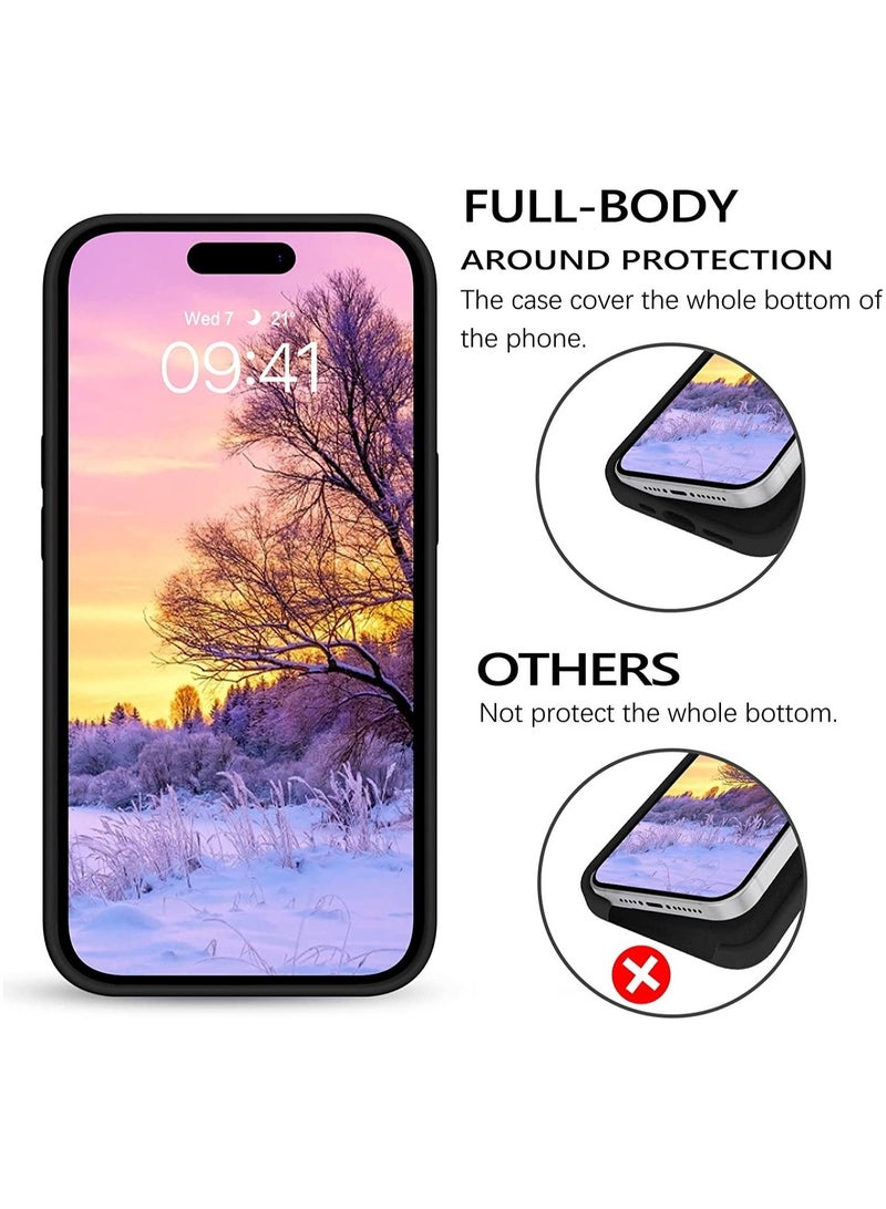 Case for iPhone 14 Pro Max 6.7 Inch Liquid Silicone Soft Gel Rubber Slim Thin Microfiber Lining Cushion Texture Cover Shockproof Protective Phone Case - Image 3