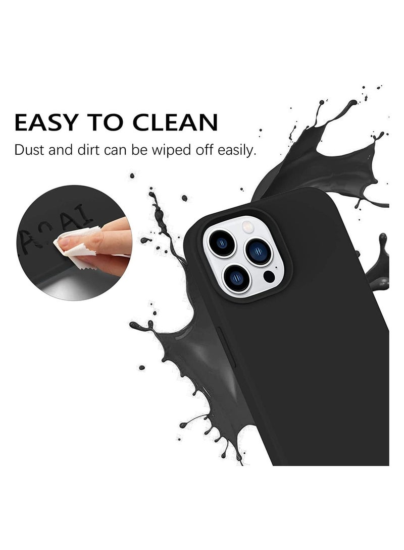 Case for iPhone 14 Pro Max 6.7 Inch Liquid Silicone Soft Gel Rubber Slim Thin Microfiber Lining Cushion Texture Cover Shockproof Protective Phone Case - Image 4