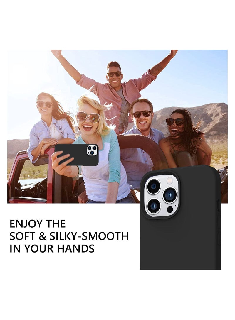 Case for iPhone 14 Pro Max 6.7 Inch Liquid Silicone Soft Gel Rubber Slim Thin Microfiber Lining Cushion Texture Cover Shockproof Protective Phone Case - Image 5