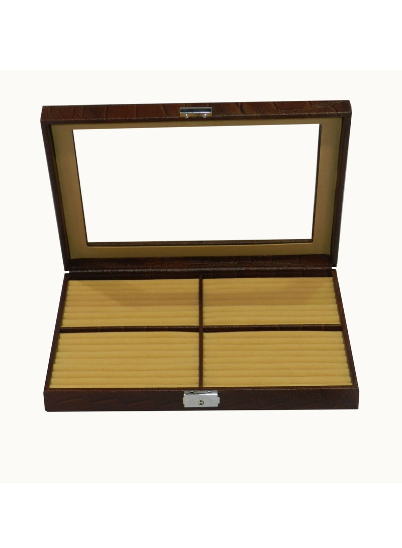 LAVERI LEATHER Laveri Ring Storage Display Box with Ring Holder Showcase for Store Display, Jewelry Show & Home ~ Jewelry Tray Organizer  - Image 1