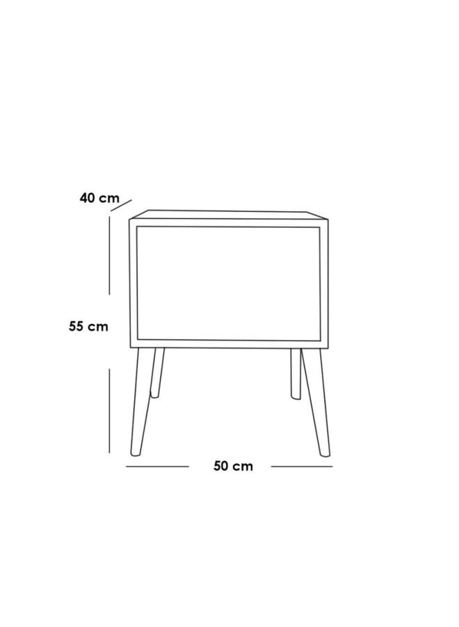 ريترو كومود مودرن 50 سم- بيجXأبيض - Image 2