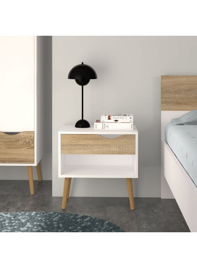 ريترو كومود مودرن 50 سم- بيجXأبيض - Image 1