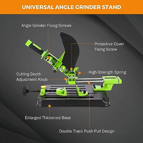 Homdum Angle grinder sliding compound saw Stand for Angle Grinders, 150mm Clamping, 45 Degree Angle, Smooth Sliding, for 4”/5” Grinders - Image 4