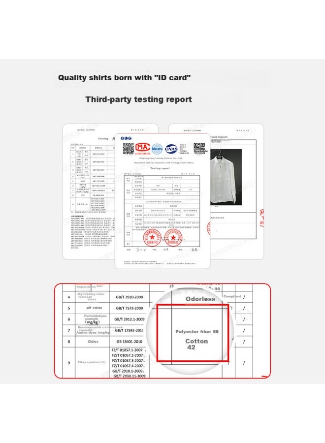 Firs Men's Shirt Summer Business Short Sleeve Shirt Wrinkle-free Solid Color Lapel Casual Shirt For Men White Twill 1203 Size 38 - Image 3