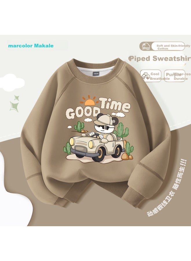Marcolor Boys' Autumn  New Striped Long Sleeve Sweatshirt Thin Kids' Fall Clothing