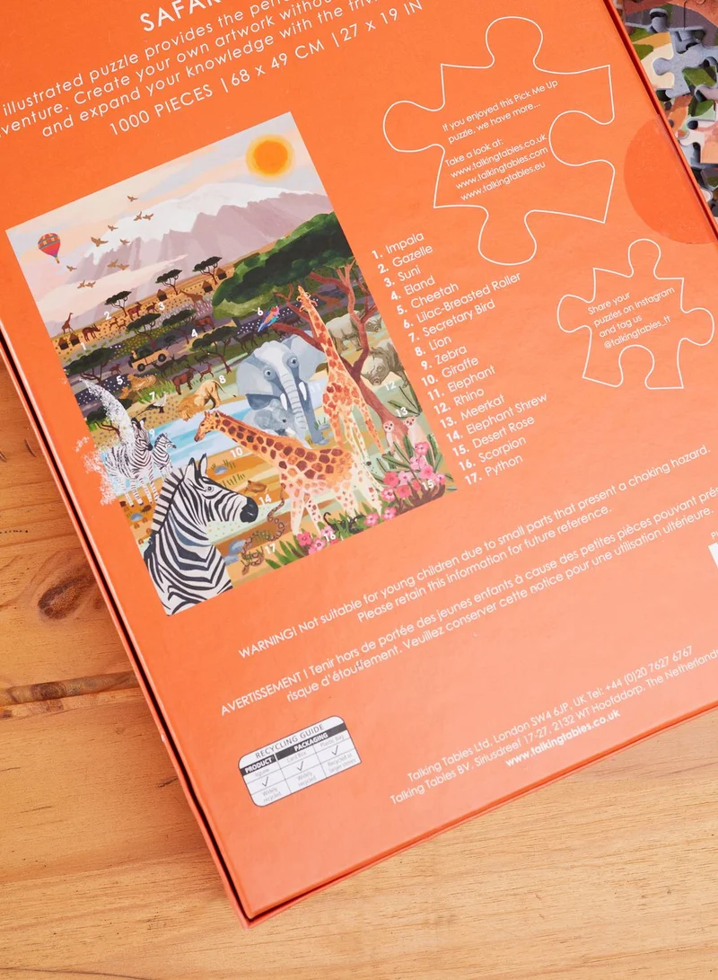 Talking Tables Safari Jigsaw Puzzle 1000Pcs