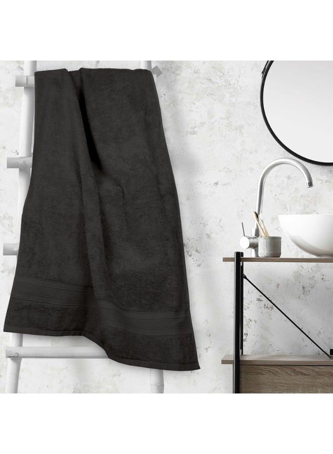 تى ام هوم فوطة فندقية فاخرة من TM HOME – قطن طبيعي 100% ناعم وسريع الامتصاص – لون أسود أنيق بمعايير عالمية وجودة تدوم طويلاً - Image 1