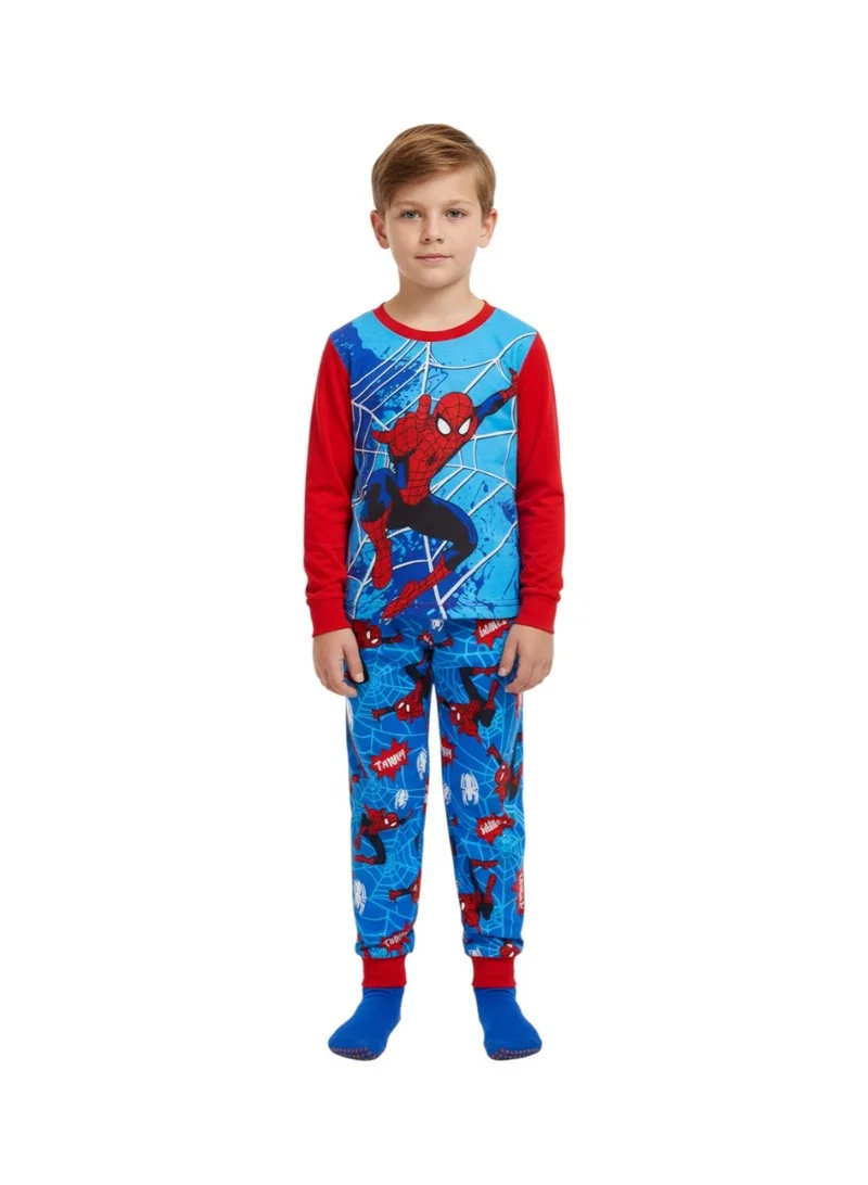 بيداني Boys' Webbed Wonder Pajama Set - Long Sleeve
