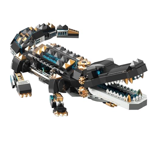 GOTIMON Animal Heavy Armored Jagged Alligator Building Block Toys 500 PCS Gifts for Adults and Children - Image 1