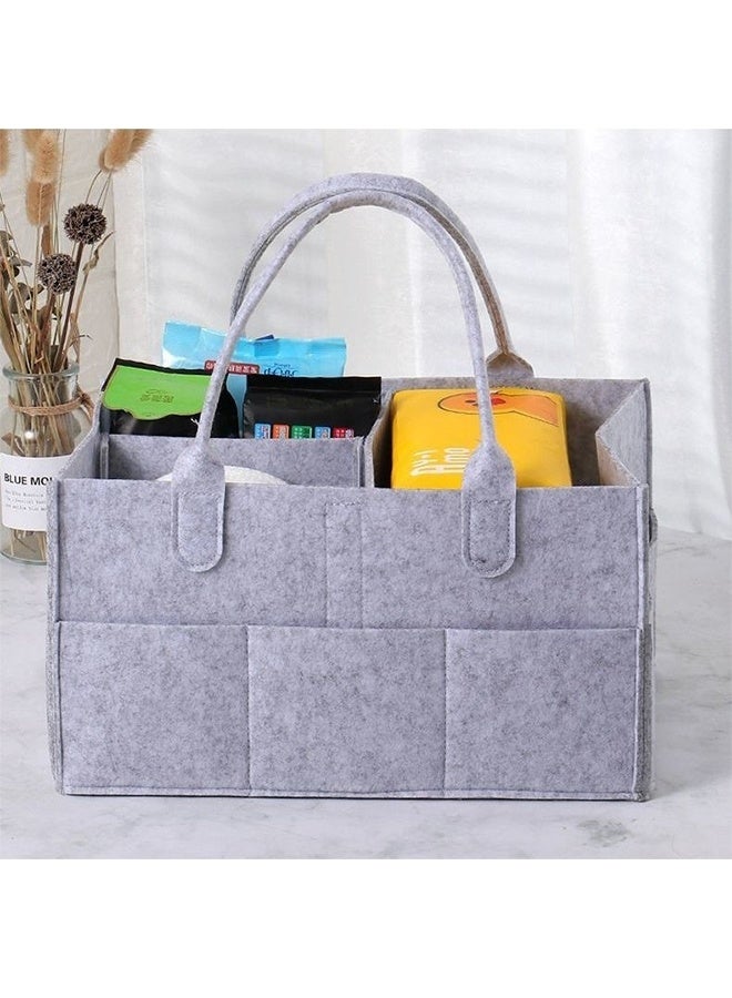 منظمات تخزين حفاضات الأطفال المطبوعة القابلة للطي والمحمولة - رمادي - Image 2