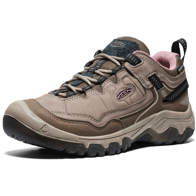 KEEN Women's Targhee 4 Low Height Durable Comfortable Waterproof Hiking Shoes, Brindle/Nostalgia Rose, 7 - Image 1