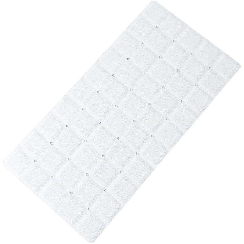 Webos Webos Foldable Silicone Bathtub Mat Jumbo Size Heavy Duty Safety Bath Mat for Tub Without Suction Cups Non Slip Bath  Shower Mat for Textured Reglazed Refinished Tub White 358 x 177 
