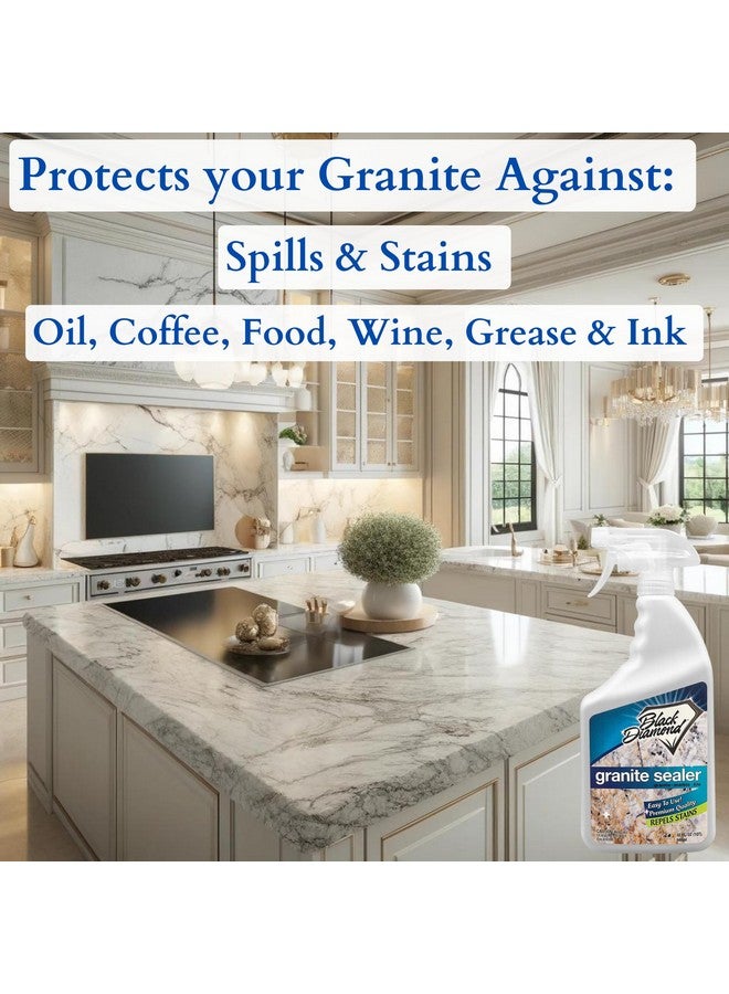 Black Diamond Stoneworks Black Diamond Stoneworks Granite Sealer: Seals and Protects. Marble Sealer Protector. Granite, Marble, and Travertine Countertop Sealer for All Stone Countertops. 1-Pint.  - Image 5