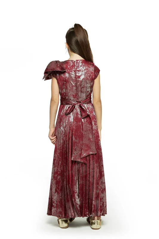 Amri Pleated Metallic Dress