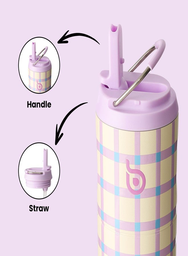 BOTTLE BOTTLE Insulated Water Bottle 24oz with Straw Lid and Handle for Sports Travel Gym Stainless Steel Water Bottles Double-Wall Vacuum Metal Leak Proof BPA-Free (VivaBands) - Image 3