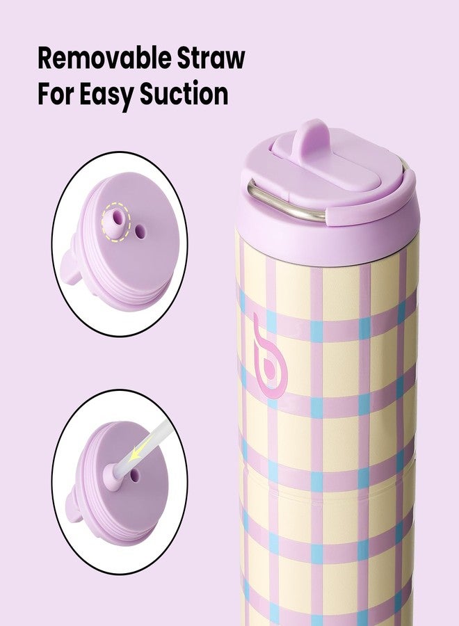 BOTTLE BOTTLE Insulated Water Bottle 24oz with Straw Lid and Handle for Sports Travel Gym Stainless Steel Water Bottles Double-Wall Vacuum Metal Leak Proof BPA-Free (VivaBands) - Image 4