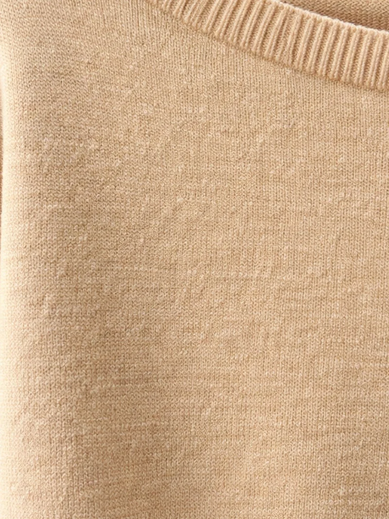 ميكسراي MIXRAY Asymmetric sweater with ribbed hem