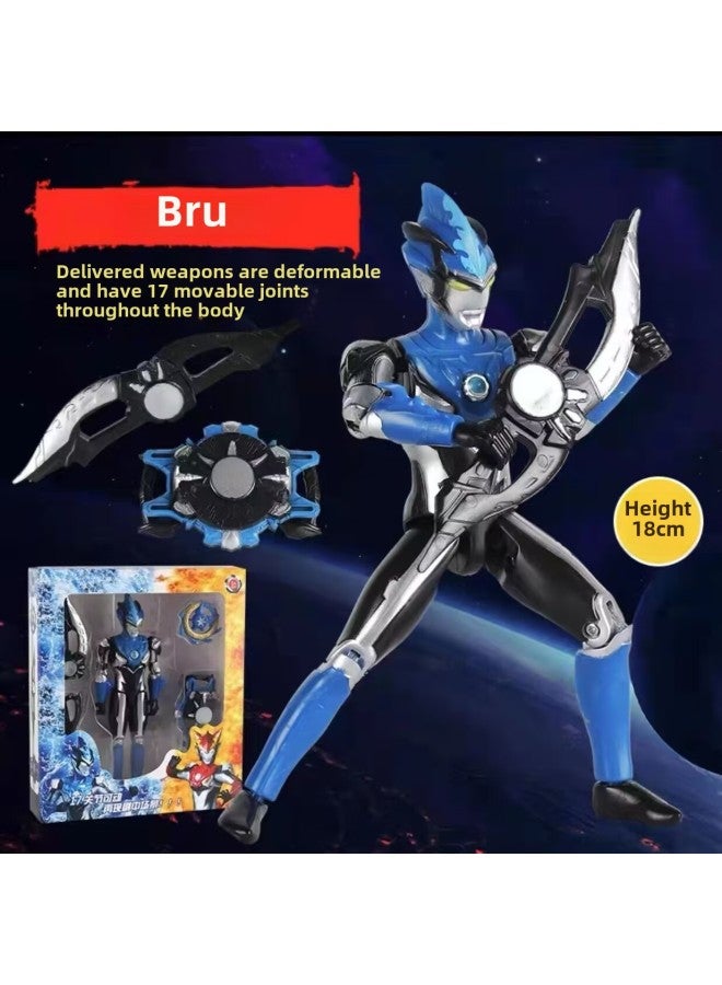 Ultraman Hand-made Spot Gold Cero Beria Geed Tiga Doll Model Stand Kidsren's Toys-Color:Bruce Leap Water - Image 1