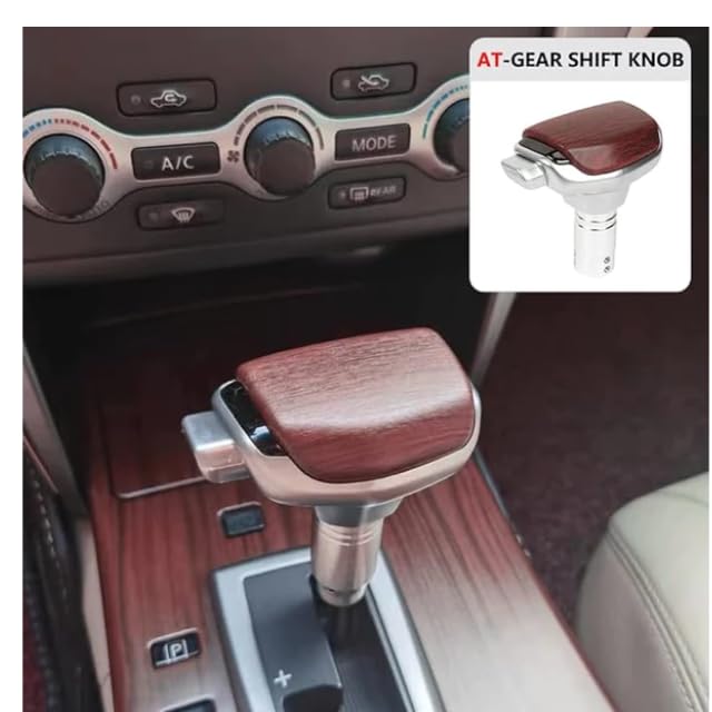 YOURKARTS.COM Premium Automatic Car Gear Shift Knob (Wood Finish) – Universal Fit Gear Lever Handle with Classic Look | Luxury Interior car Accessories 2025 for sedans - Image 3