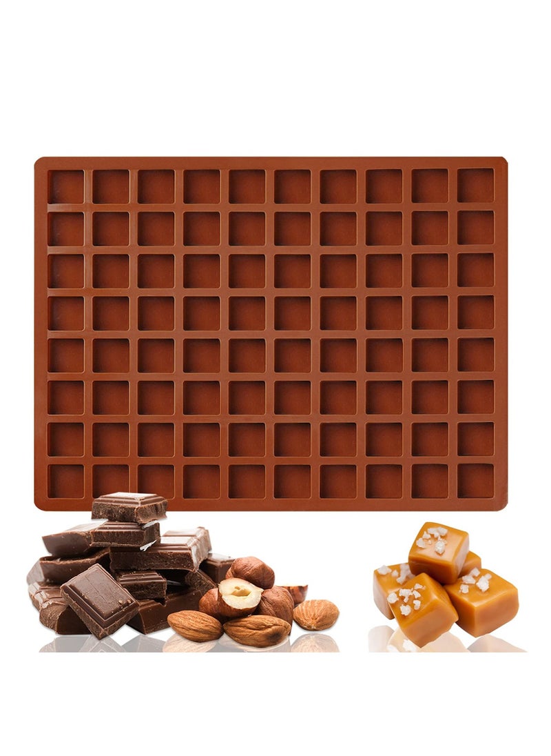 XiuWoo 80 Cavities Mini Square Candy Baking Silicone Molds  - Image 1