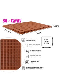 XiuWoo 80 Cavities Mini Square Candy Baking Silicone Molds  - Image 3