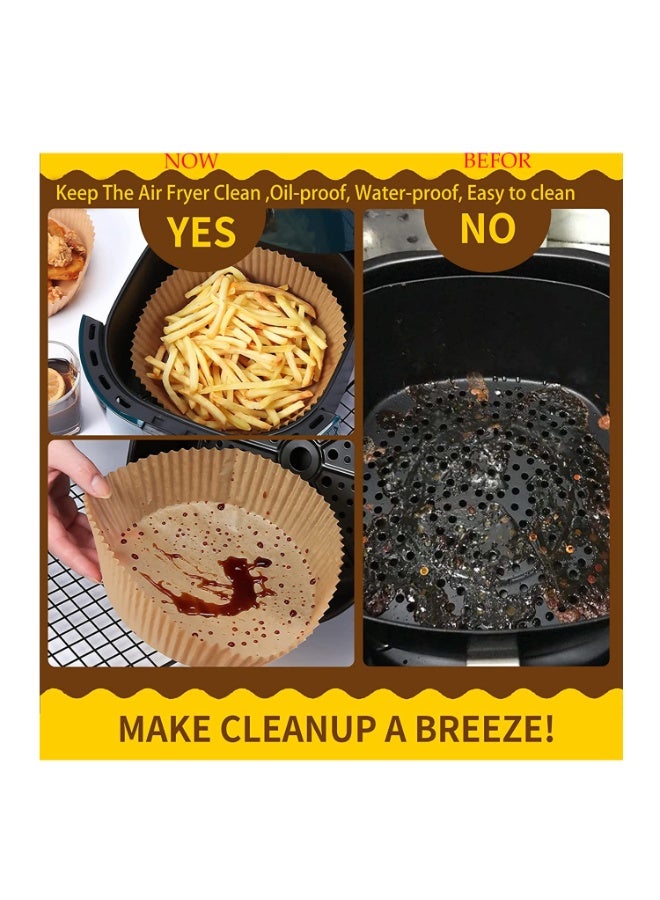 6.3 بوصة سميكة جولة غير ملتصقة بطانة الورق لمرة واحدة ، للخبز والمقلي الهواء - Image 3