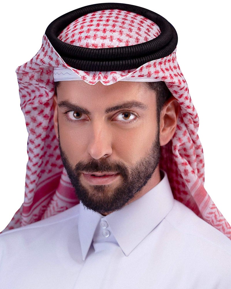 HOMELEX Keffiyeh Arab Head Scarf for Men Sheikh Muslim Turban Saudi Dubai Headwear - Image 1