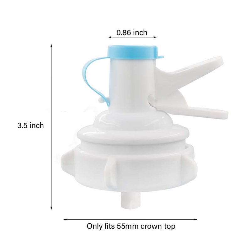 Yimaa 2 Pack Water Jug Dispenser Valve Water Jug Cap Bottle Spout Reusable Plastic Spigot Faucet For 55Mm Non Threaded Crown Top Drinking Bottle - Image 2