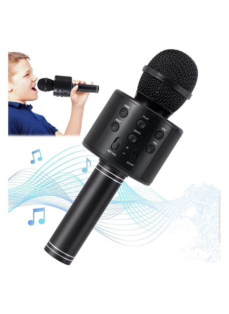 Generic Wireless Bluetooth Karaoke Microphone for Kids, 3-in-1 Portable Handheld Singing Karaoke Mic Speaker Machine, Fun Toys for 4-15 Year Old Boys Girls Home Party Birthday, Black  - Image 1