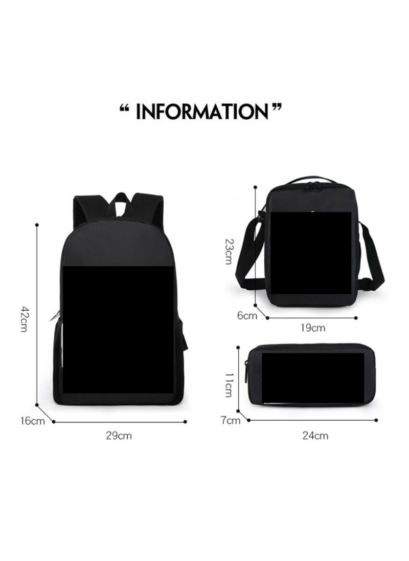 Generic - Cartoon anime backpack for primary and secondary school students, large capacity casual lightweight backpack, cartoon shoulder bag, pencil case, pencil case, and pencil case - Image 1