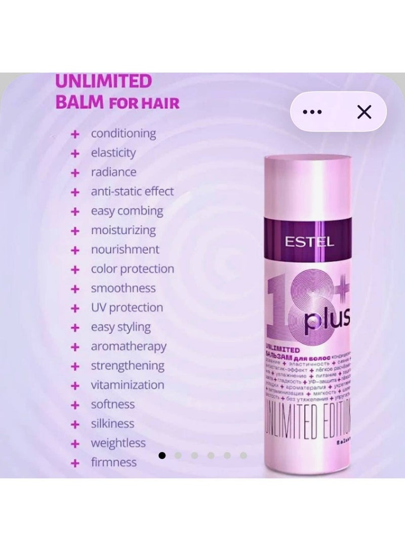 18+ Hair Balm – Nourishing Styling Balm for Smooth, Shiny & Frizz-Free Hair | Leave-In Hair Care for All Hair Types