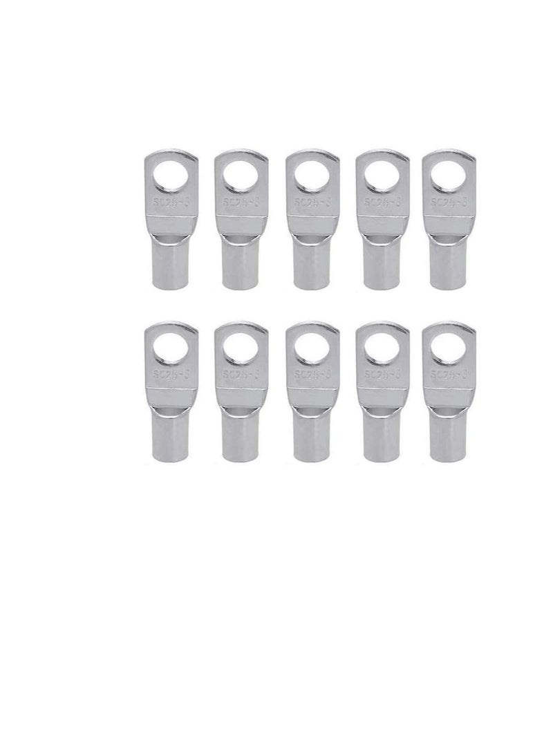 Copper Cable Lugs 10Pcs Set-Wire Terminals, Connector Cable lugs Ring Battery SC Terminals, for Marine, Solar, Automotive, Electric, Home Applications etc (Hole Size 8mm, Cable Size 10mm)  - Image 3