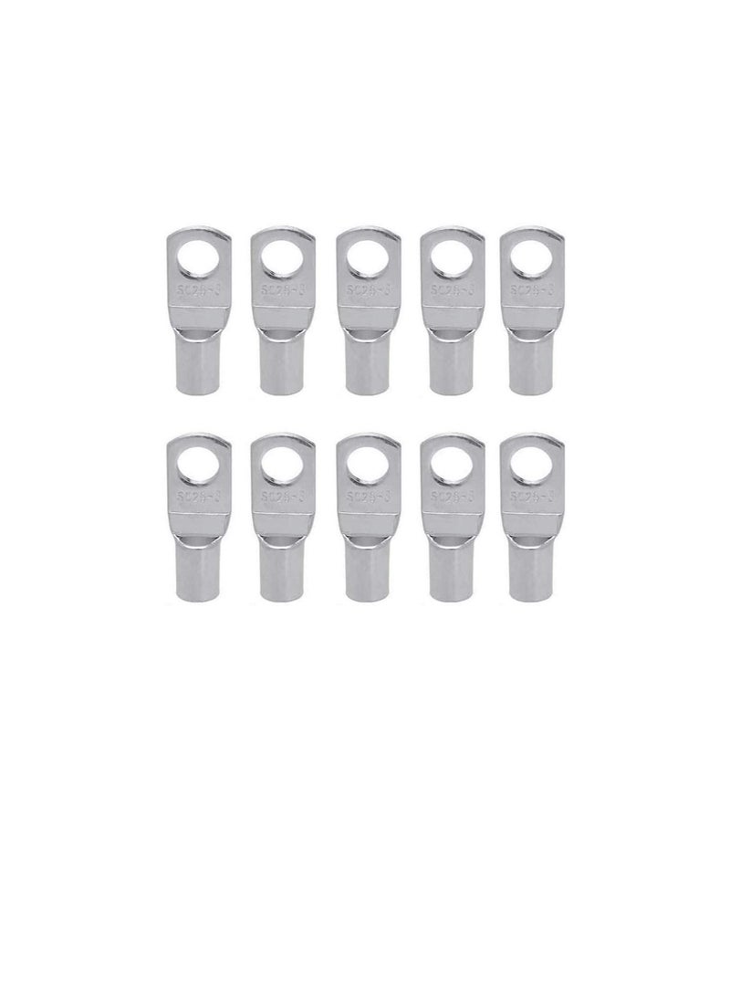 Copper Cable Lugs 10Pcs Set-Wire Terminals, Connector Cable lugs Ring Battery SC Terminals, for Marine, Solar, Automotive, Electric, Home Applications etc (Hole Size 8mm, Cable Size 10mm)  - Image 2