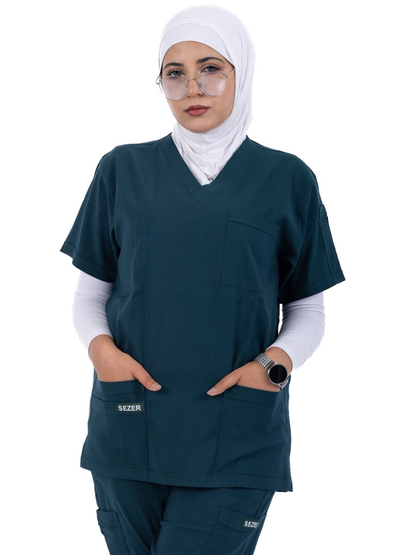 sezer Shine in comfort and elegance with a cotton medical scrub from Sezer - the ideal gynecological scrub for women! - Image 3