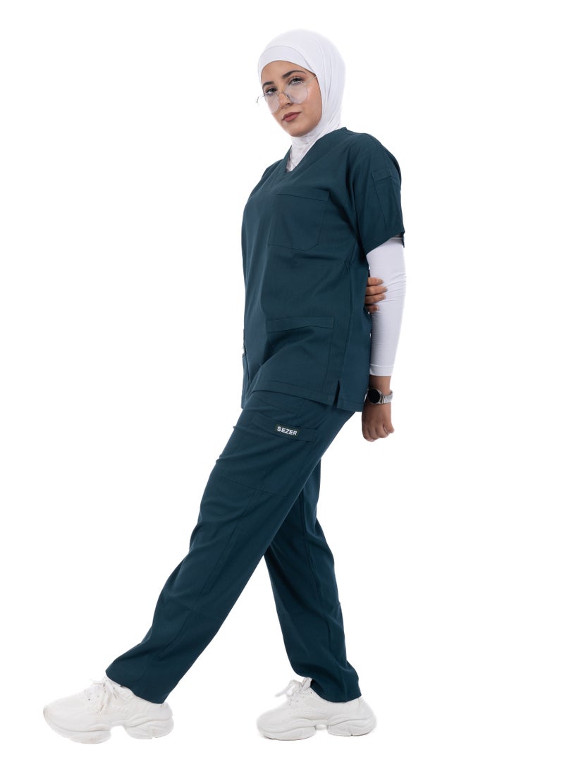sezer Shine in comfort and elegance with a cotton medical scrub from Sezer - the ideal gynecological scrub for women! - Image 5