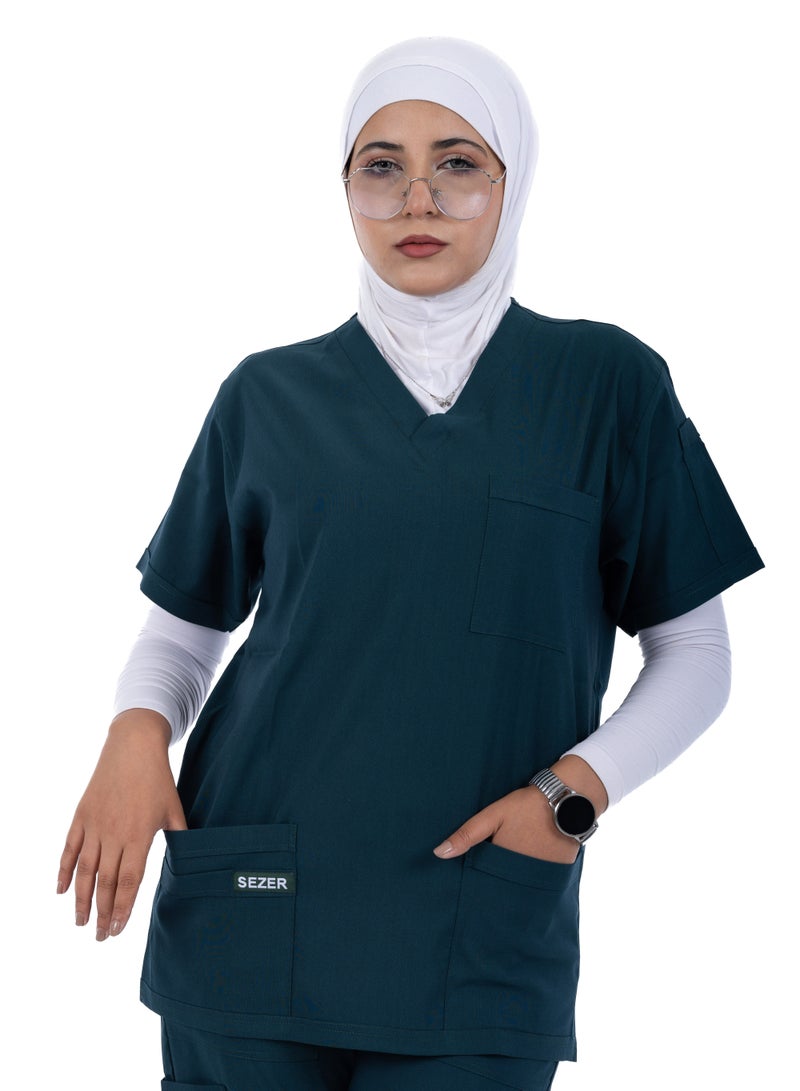sezer Shine in comfort and elegance with a cotton medical scrub from Sezer - the ideal gynecological scrub for women! - Image 1
