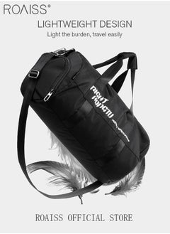 roaiss Large Duffel Bag Gym Bag Travel Luggage Independent shoe Compartment Dry and Wet Separation Foldable Storage Bag Pouch Tote Bag Waterproof Clothing Storage Folding Bag  - Image 4